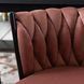 Барний стілець оксамитовий MEBEL ELITE FLORES Velvet чорний / рожевий