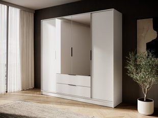 Шафа для одягу Perfect Home Келлі / Kelly 4DL 4-дверна з дзеркалом Кашемір фотографія