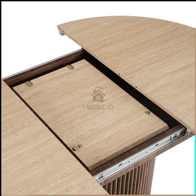 Стол MEBEL ELITE 120(160)x120 AURELIO Травертин фотография