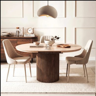 Стол MEBEL ELITE 120(160)x120 AURELIO Травертин фотография