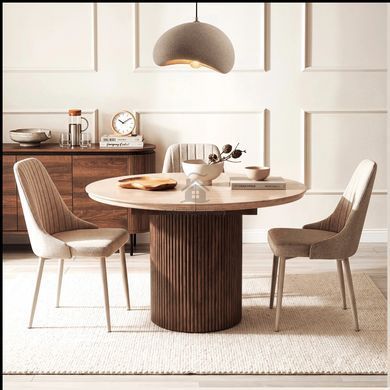 Стол MEBEL ELITE 120(160)x120 AURELIO Травертин фотография
