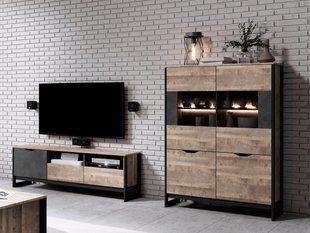 Стенка Perfect Home Арден / Arden C Дуб санд гранж/матера фотография