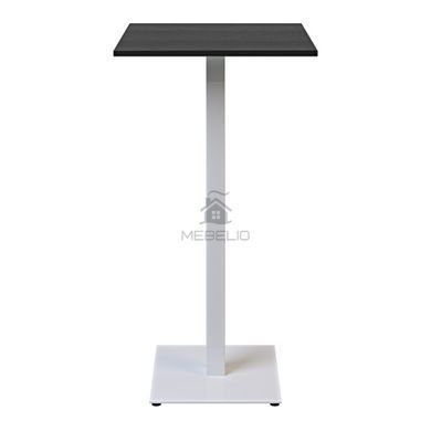 Стіл Tetra light bar Lovko    60 х 60 білий метал / чорний ДСП (текстура) фотографія