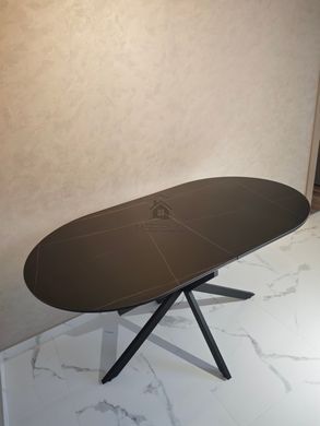 Стіл Розкладний GASTON CERAMIC Signal 140(180)x80 Чорний / Чорний Мат фотографія