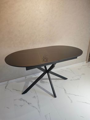 Стіл Розкладний GASTON CERAMIC Signal 140(180)x80 Чорний / Чорний Мат фотографія
