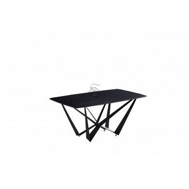 Стол DALI CERAMIC Intarsio 180х90 Черный Эффект Мрамора фотография