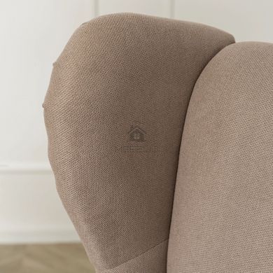 Кресло мягкое бархатное с подставкой для ног MEBEL ELITE  EVAN 2 Бежевый