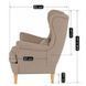 Кресло мягкое бархатное с подставкой для ног MEBEL ELITE  EVAN 2 Бежевый