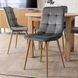 Комплект стіл MEBEL ELITE HARRY 102(142)х102 см,, дубовий ремісник, та 4 стільців FREDY, сірого кольору