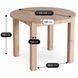 Комплект стіл MEBEL ELITE HARRY 102(142)х102 см,, дубовий ремісник, та 4 стільців FREDY, сірого кольору