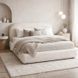 Кровать двуспальная MEBEL ELITE ROSSO 160x200 см Кремовый