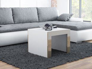 Журнальний столик TESS MINI 60x60 Cama Білий Мат / Лате Глянець фотографія