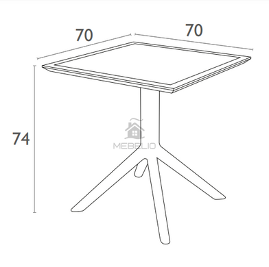 Cтол Siesta Onto Sky Table 70 Black фотография