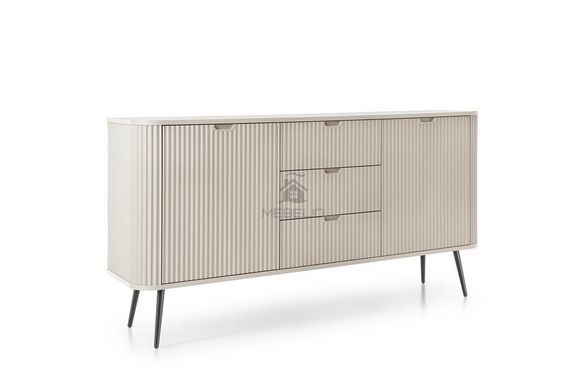 Комод Perfect Home Зова/Zova 2-дверный с 3 ящиками и черными ножками KSZ168 Кашемир фотография