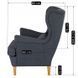 Кресло мягкое бархатное с подставкой для ног MEBEL ELITE  EVAN 2 Серый