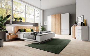 Спальня Perfect Home 3Д / 3D Белый/дуб золотой крафт фотография