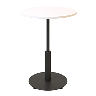 Стіл Ibiza R light Lovko 70x70 Чорний метал/білий фотографія
