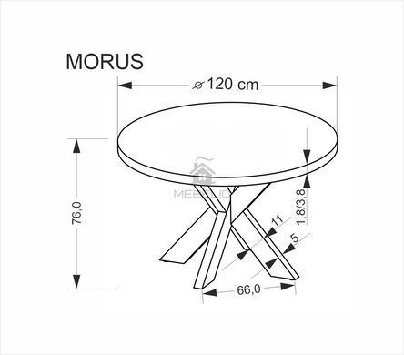 Стіл MORUS Halmar 120x120 Натуральний фотографія