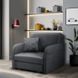 Крісло розкладне MEBEL ELITE VERO 97 см Сірий / велюр