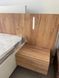 Кровать (каркас) Perfect Home 3Д / 3D 160 двуспальная с прикроватными тумбами и подсветкой Белый/дуб крафт золотой