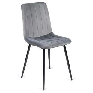 Стілець оксамитовий MEBEL ELITE IBIS Velvet, Сірий фотографія