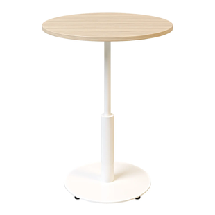 Стіл Ibiza R light Lovko 70x70 Білий метал/дуб фотографія