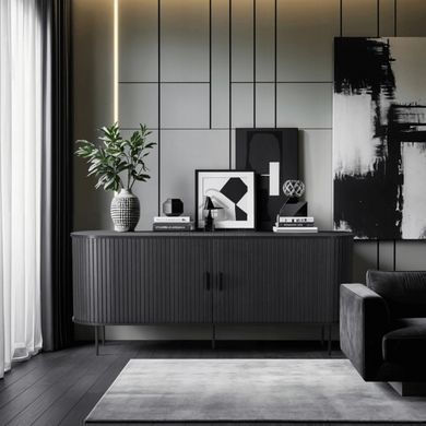 Комод MEBEL ELITE TRISH 180 Черный фотография