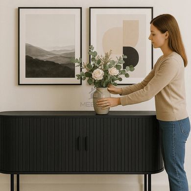 Комод MEBEL ELITE TRISH 180 Черный фотография