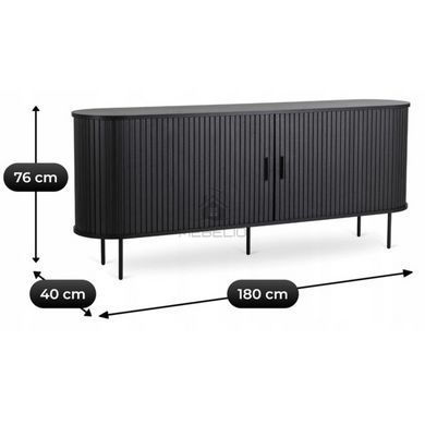 Комод MEBEL ELITE TRISH 180 Черный фотография