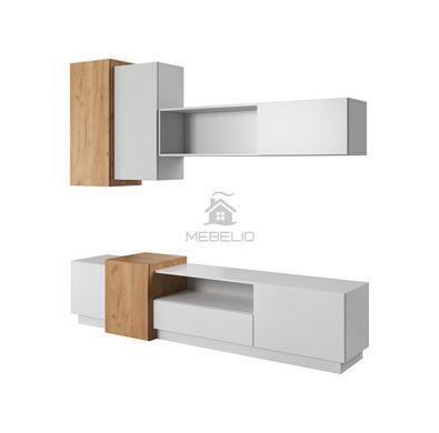 Стенка Perfect Home 3Д/3D Белый/дуб крафт золотой фотография