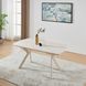 Стол NOREEN CERAMIC Intarsio 140(200)*80 белый/кашемир