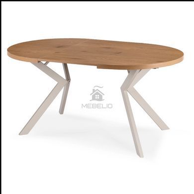 Стіл розкладний круглий MEBEL ELITE LUKAS 100(250)х100 см Дуб/кашемір фотографія