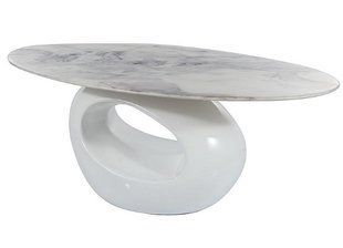 Журнальний столик ETNA Ceramic Signal 110x60 Білий Ефект Мармуру /Білий Лакований фотографія
