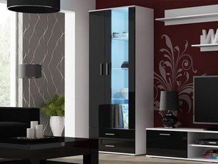 Витрина SOHO S6 2D2S Cama 192 Белый Мат / Черный Глянец фотография