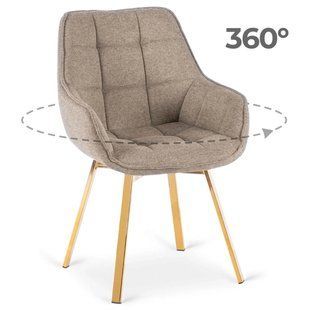 Стул поворотный MEBEL ELITE MIA  Беж фотография