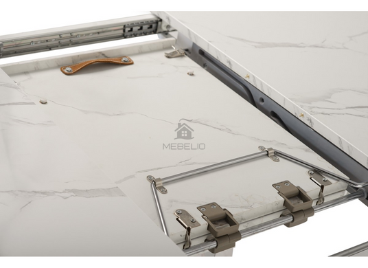 Стіл розкладний TML-670 VETRO 110x110 Білий Мармур фотографія