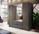 Шкаф для одежды Perfect Home Нелли / Nelly 4D 4-дверный с зеркалом Графит/дуб артизан фотография