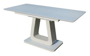 Стол раскладной DAOSUN DT 8104 120(160)x80 Белый Мат / Белый Дуб фотография
