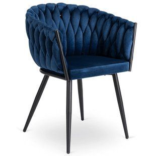 Стілець оксамитовий MEBEL ELITE ELENA Velvet Синій фотографія
