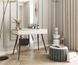 Стол туалетный Perfect Home Оро/Oro с 2 ящиками и черными ножками T102 MDF Белый