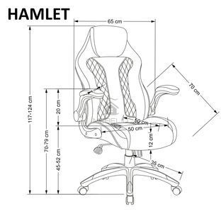 Комп'ютерне крісло HAMLET Halmar Чорний/Сірий фотографія