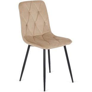 Стілець оксамитовий MEBEL ELITE ROBIN Velvet, Бежевий фотографія