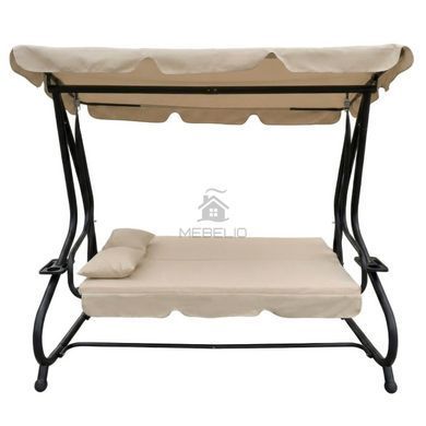 Садова гойдалка з москітною сіткою Mebel Elit NARCISO 204х126х175 см Бежевий
