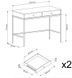 Стол туалетный Perfect Home Моно/Mono с 2 ящиками и золотыми ножками MT104 Гранат