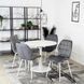 Стул бархатный MEBEL ELITE LUCKY Velvet, Серый/Белый