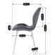 Стул бархатный MEBEL ELITE LUCKY Velvet, Серый/Белый