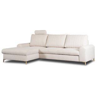 Кутовий диван MEBEL ELITE BILBAO 255 см Беж (лівий)