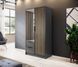Шкаф для одежды Perfect Home Нелли / Nelly 2D 2-дверный с зеркалом Графит/дуб артизан фотография