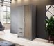 Шафа для одягу Perfect Home Неллі / Nelly 2D 2-дверна Сірий/дуб артизан фотографія
