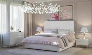 Кровать БЕТТАНИ Prestol 180x200 Белый Экокожа фотография